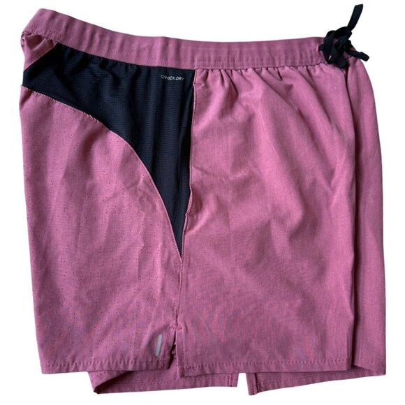 Skora Pacer Shorts 5 Inch Mens M Quick Dry Athletic Shorts Red Moscato Chambray - Picture 7 of 16